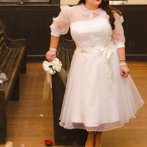 Handmade 1950s Audrey Hepburn Re-Created Wedding Dress!